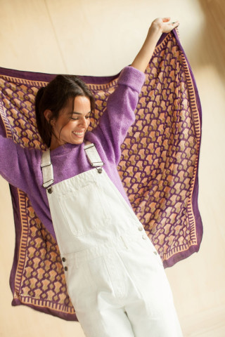 Big Foulard En Soie Latika "Poppy"