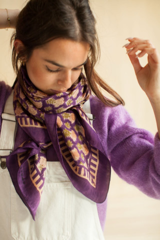 Big Foulard En Soie Latika "Poppy"