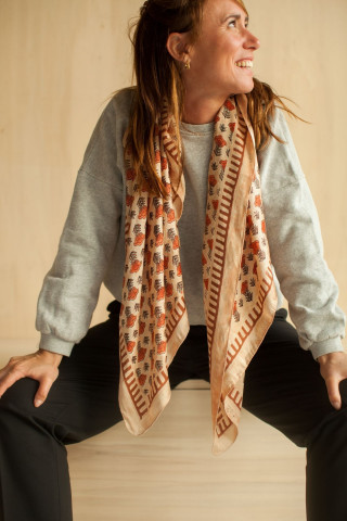 Big Foulard En Soie Latika "Poppy"