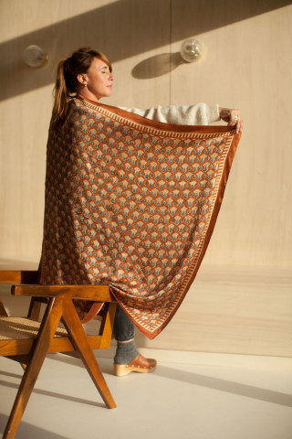 Big Foulard En Soie Latika "Poppy"