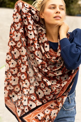 Grand foulard en coton Dupatta 2