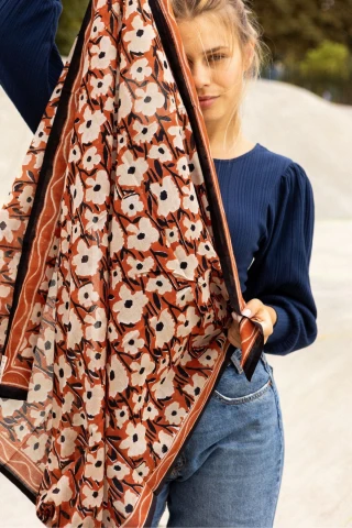 Grand foulard en coton Dupatta 2