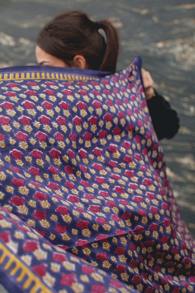 Big Foulard En Soie Latika "Poppy"