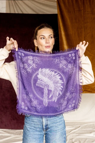 Small Foulard Laine Asha "Iroquois" 2