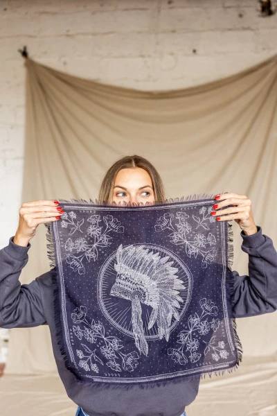 Small Foulard Laine Asha "Iroquois" 2