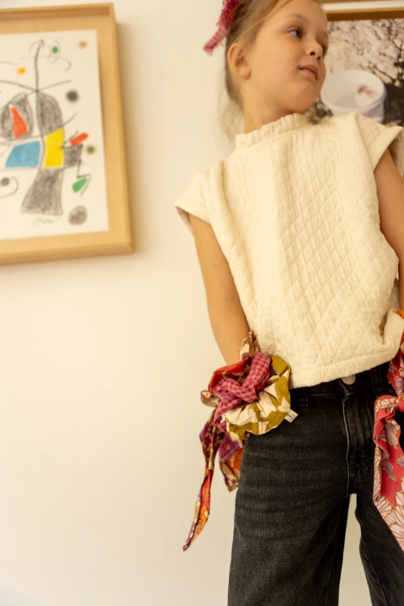 Chouchou Foulard Mano "Damier"