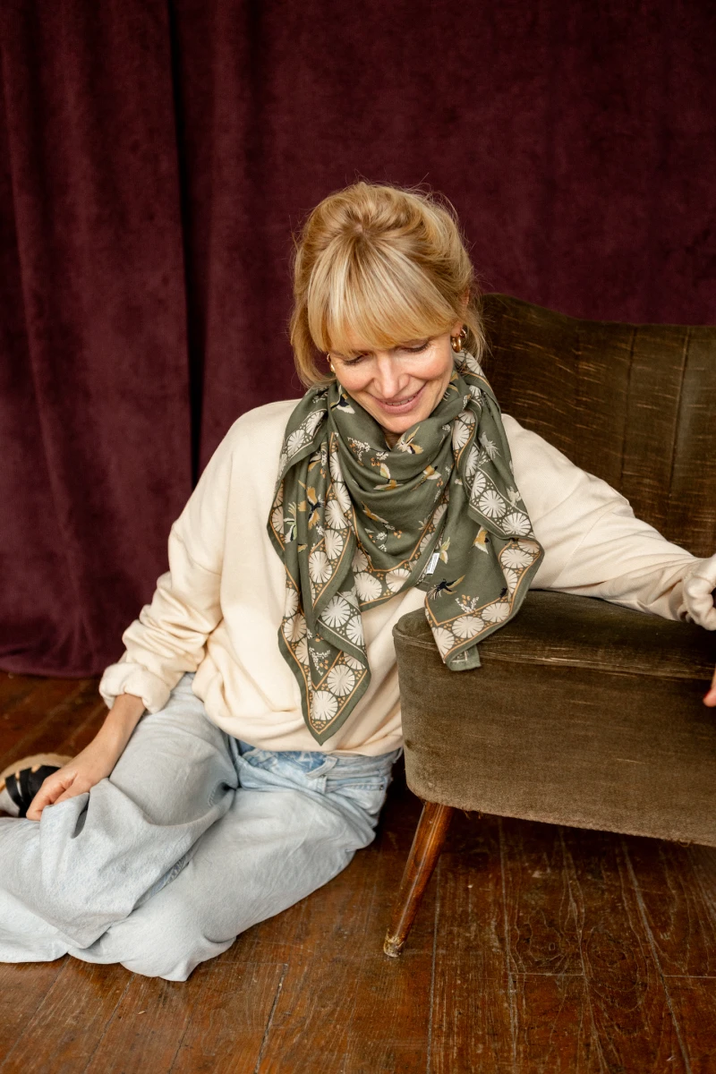 Big Foulard Latika "Cerisier"